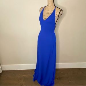 Royal blue sexy slip dress by Fame and Partners.